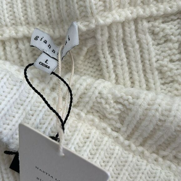 Gianni Bini Olga Cableknit Mini Skirt Size Large, Ivory, Nwt - Picture 6 of 7